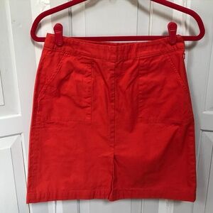 Boast Vibrant Orange Cotton Mini Skirt